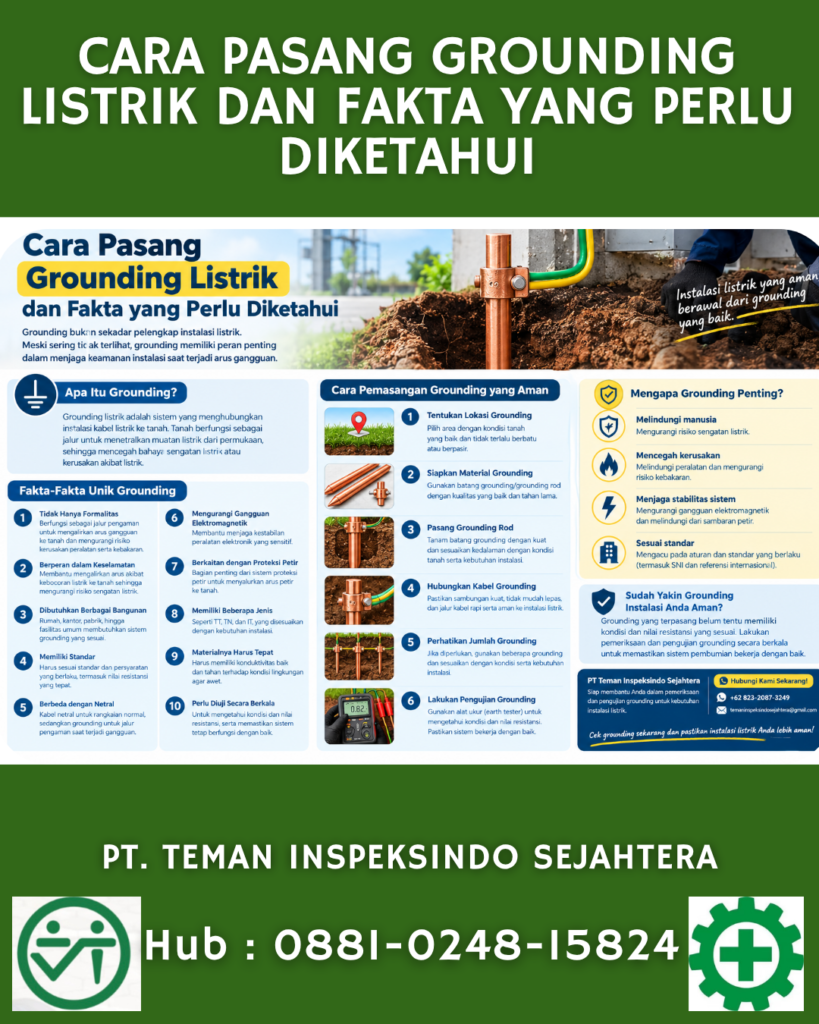 cara pasang grounding dan fakta yang perlu diketahui