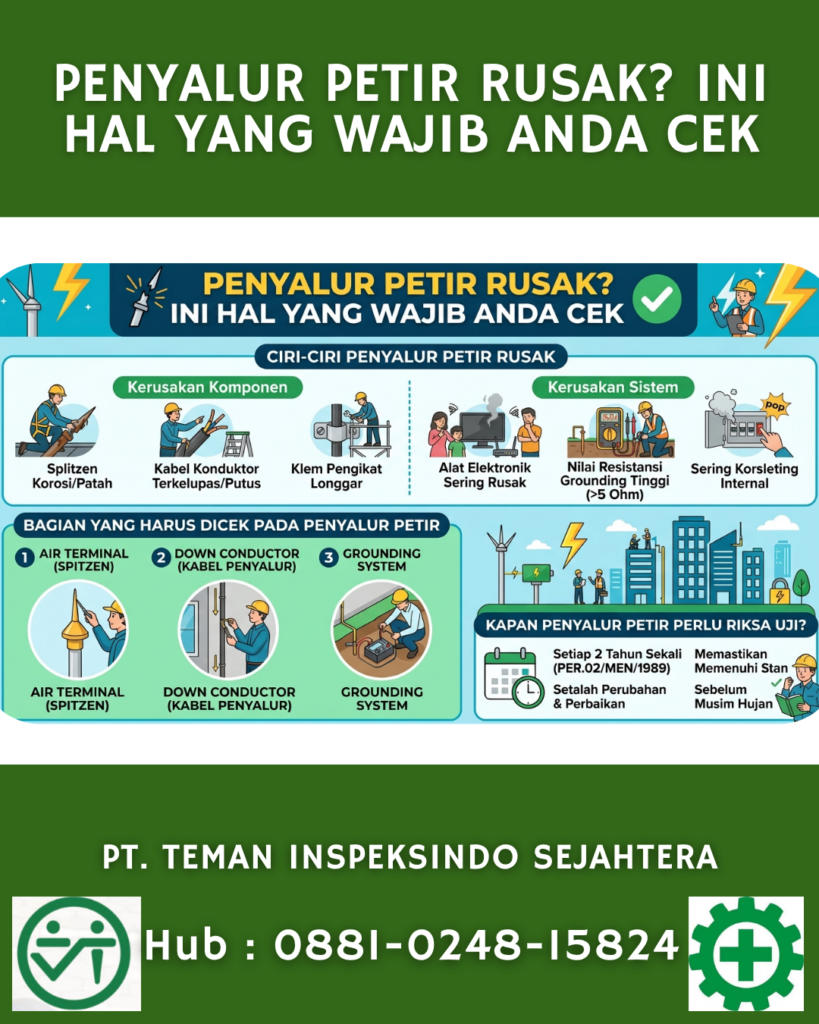 penyalur petir rusak ini hal yang wajib anda cek