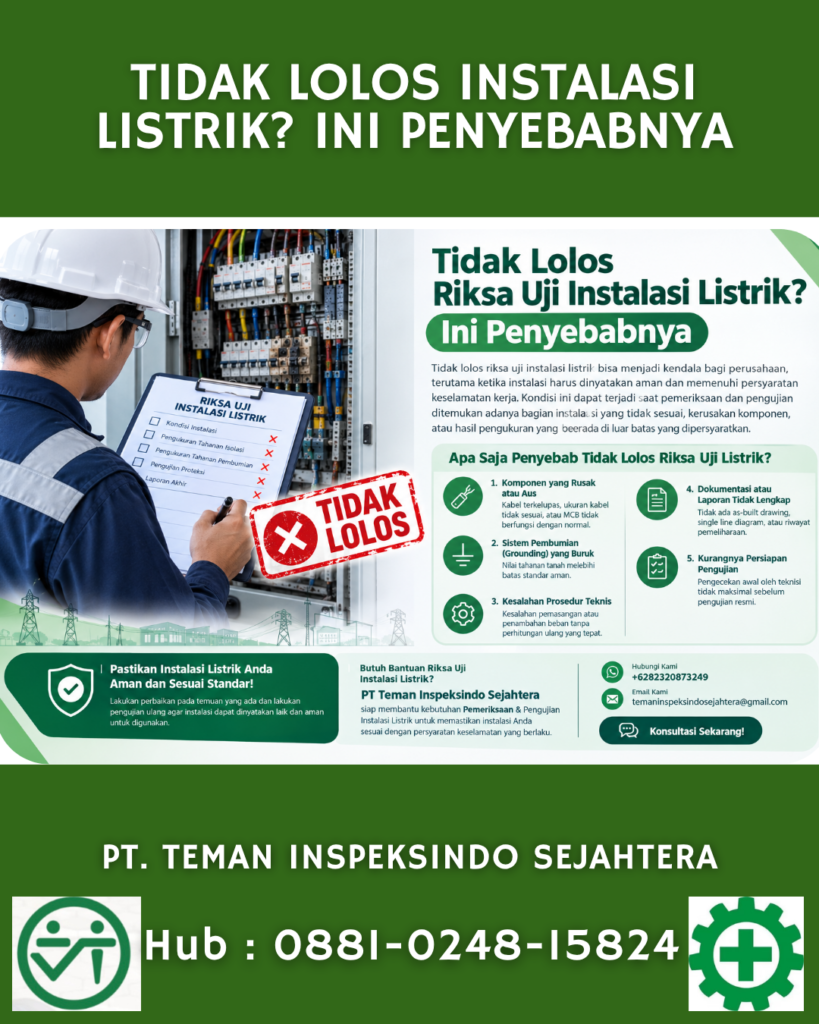 tidak lolos instalasi listrik ini penyebabnya