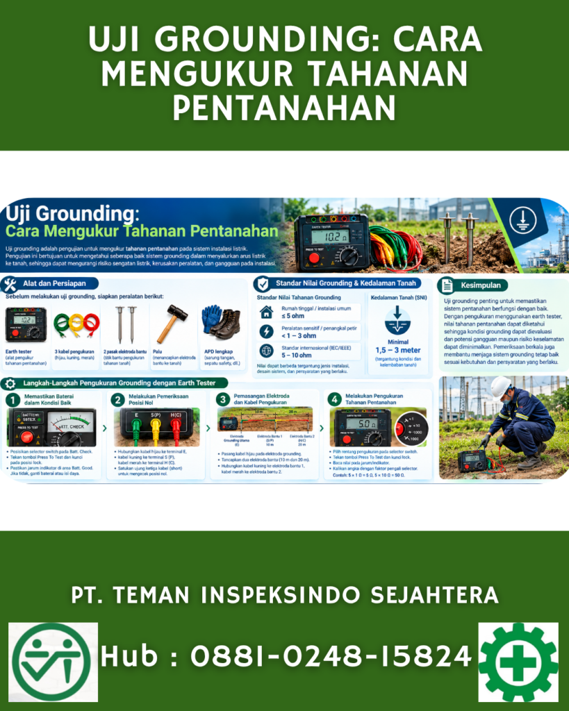 uji grounding cara mengukur tahanan pentanahan
